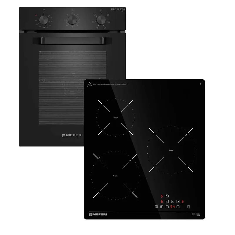 Комплект встраиваемой техники 45 см черный MEFERI MS45BK03 - изображение new_komplekt_vstraivaemoy_tekhniki_meferi_45_sm_chernyy_ms45bk03  