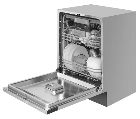 Посудомоечная машина встраиваемая с инвертором MEFERI MDW6093 LUXE 60 см, 16 комплектов посуды, 6 программ, автооткрывание, аквастоп, луч на полу, внутренняя подсветка, половинная загрузка, отсрочка Посудомоечная машина встраиваемая с инвертором MEFERI MDW6093 LUXE 60 см, 16 комплектов посуды, 6 программ, автооткрывание, аквастоп, луч на полу, внутренняя подсветка, половинная загрузка, отсрочка