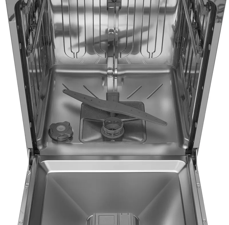Посудомоечная машина встраиваемая с инвертором MEFERI MDW6093 LUXE 60 см, 16 комплектов посуды, 6 программ, автооткрывание, аквастоп, проекция обратного отсчёта времени, внутренняя подсветка, половинная загрузка, отсрочка
