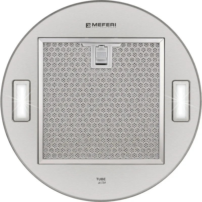 Вытяжка кухонная цилиндрическая настенная MEFERI TUBE35IX ULTRA, 35 см, серая, производительность 1200 м3/ч, 3 скорости, низкий уровень шума, режимы отвод и рециркуляция, гарантия 3 года
