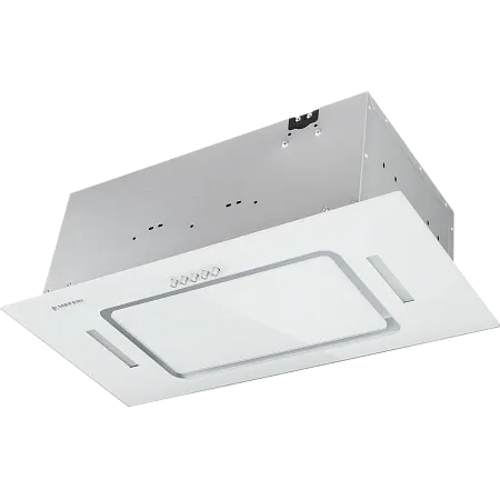 Вытяжка кухонная MEFERI INBOX60WH GLASS ULTRA, 60 см, встраиваемая, белая, стекло, производительность 900 м3/час, низкий уровень шума, режимы отвод и циркуляция, гарантия 3 года