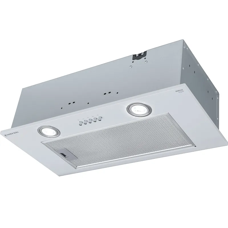 Вытяжка кухонная MEFERI INBOX60WH POWER, 60 см, встраиваемая, белая, производительность 900 м3/ч, 3 скорости, низкий уровень шума, режимы отвод и рециркуляция, гарантия 3 года