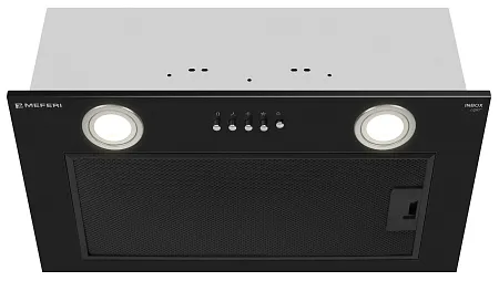Вытяжка кухонная MEFERI INBOX52BK LIGHT, 52 см, встраиваемая, черная, производительность 650 м3/ч, 3 скорости, низкий уровень шума, режимы отвод и рециркуляция, гарантия 3 года Вытяжка кухонная MEFERI INBOX52BK LIGHT, 52 см, встраиваемая, черная, производительность 650 м3/ч, 3 скорости, низкий уровень шума, режимы отвод и рециркуляция, гарантия 3 года