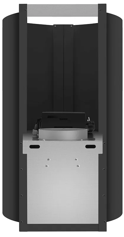 Вытяжка кухонная цилиндрическая настенная MEFERI TUBE40BK COMFORT PLUS, 40 см, черная, производительность 1200 м3/ч, 5 скоростей, низкий уровень шума, режимы отвод и рециркуляция, сенсорное управление, гарантия 3 года