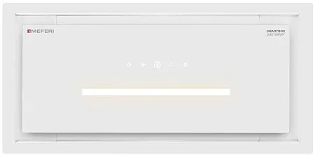 Вытяжка кухонная MEFERI SMARTBOX60WH GLASS COMFORT, 60 см, встраиваемая, белая, стекло, производительность 950 м3/ч, 3 скорости, низкий уровень шума, режимы отвод и рециркуляция, гарантия 3 года Вытяжка кухонная MEFERI SMARTBOX60WH GLASS COMFORT, 60 см, встраиваемая, белая, стекло, производительность 950 м3/ч, 3 скорости, низкий уровень шума, режимы отвод и рециркуляция, гарантия 3 года