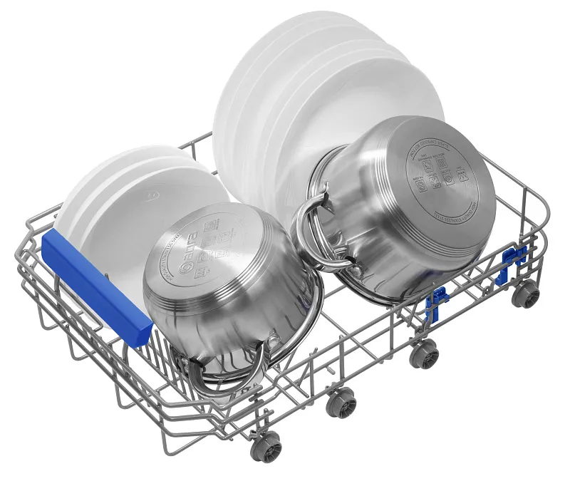 Посудомоечная машина узкая встраиваемая MEFERI MDW4573 COMFORT, 45 см, 10 комплектов посуды, с автооткрыванием, с аквастопом, луч на полу, внутренняя подсветка,отсрочка, таймер