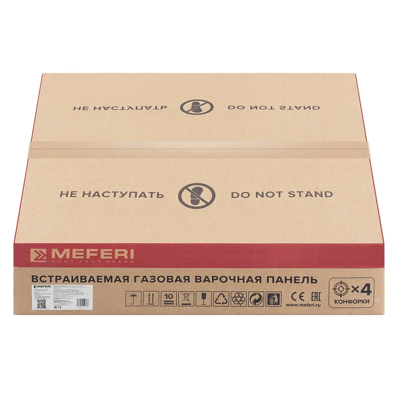 Варочная панель газовая MEFERI MGH604WH GLASS POWER