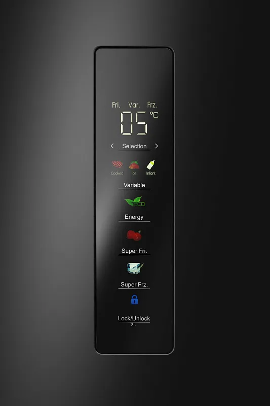 Холодильник отдельностоящий с инвертором MEFERI MFR83BLACK IX TOTAL NO FROST CROSS DOOR COMFORT