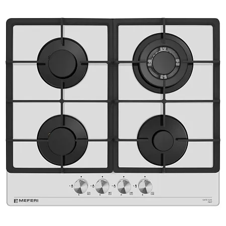 Варочная панель газовая MEFERI MGH604WH GLASS POWER Варочная панель газовая MEFERI MGH604WH GLASS POWER