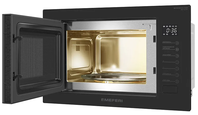 Микроволновая печь встраиваемая MEFERI MMO6025BK MATT ULTRA