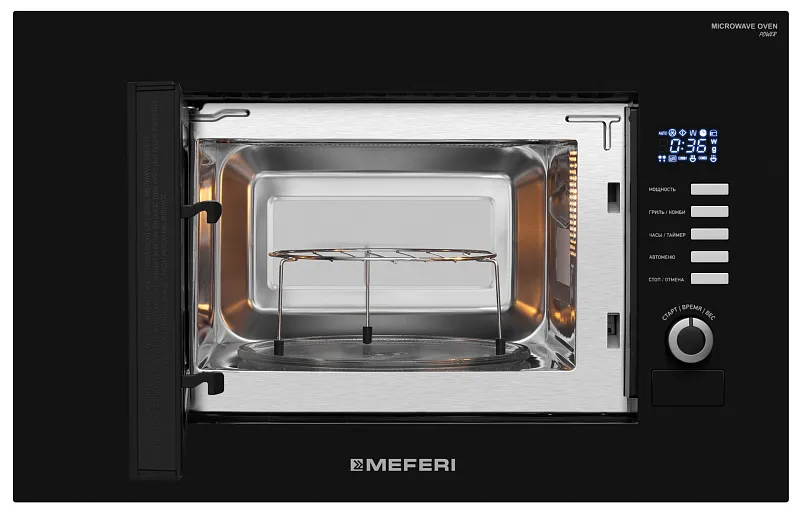 Микроволновая печь встраиваемая  MEFERI MMO6020BK SLIM POWER