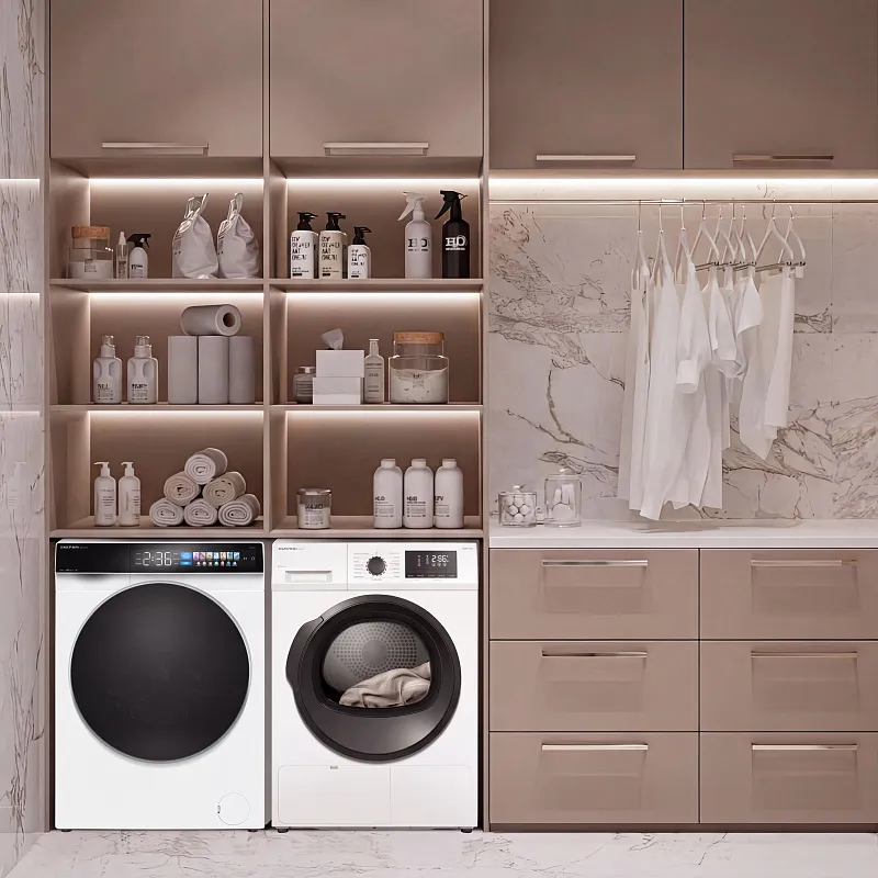 Комплект из стиральной и сушильной машин белый MEFERI MS10WH87 COMFORT
