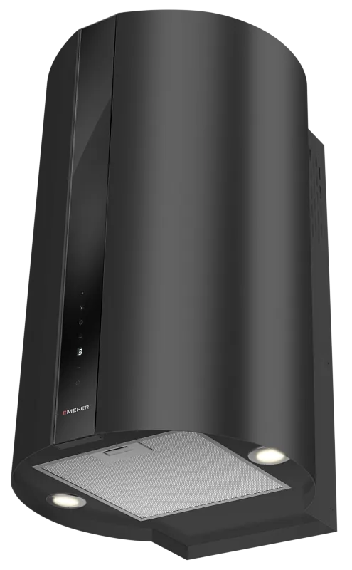 Вытяжка кухонная цилиндрическая настенная MEFERI TUBE40BK COMFORT PLUS, 40 см, черная, производительность 1200 м3/ч, 5 скоростей, низкий уровень шума, режимы отвод и рециркуляция, сенсорное управление, гарантия 3 года - изображение vytyazhka_tsilindricheskaya_pristennaya_tube40bk_comfort_plus  
