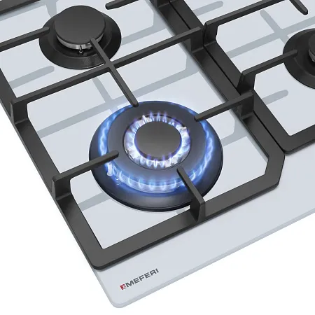 Варочная панель газовая MEFERI MGH604WH GLASS COMFORT Варочная панель газовая MEFERI MGH604WH GLASS COMFORT