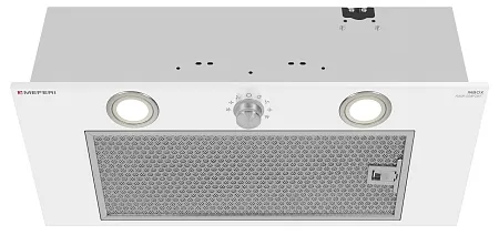 Вытяжка кухонная MEFERI INBOX60WH PUSH COMFORT, 60 см, встраиваемая, белая, производительность 950 м3/ч, 3 скорости, с утапливаемым переключателем, низкий уровень шума, режимы отвод и рециркуляция, гарантия 3 года Вытяжка кухонная MEFERI INBOX60WH PUSH COMFORT, 60 см, встраиваемая, белая, производительность 950 м3/ч, 3 скорости, с утапливаемым переключателем, низкий уровень шума, режимы отвод и рециркуляция, гарантия 3 года