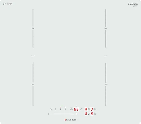 Варочная панель индукционная с инвертором MEFERI MIH604WH COMFORT Варочная панель индукционная с инвертором MEFERI MIH604WH COMFORT