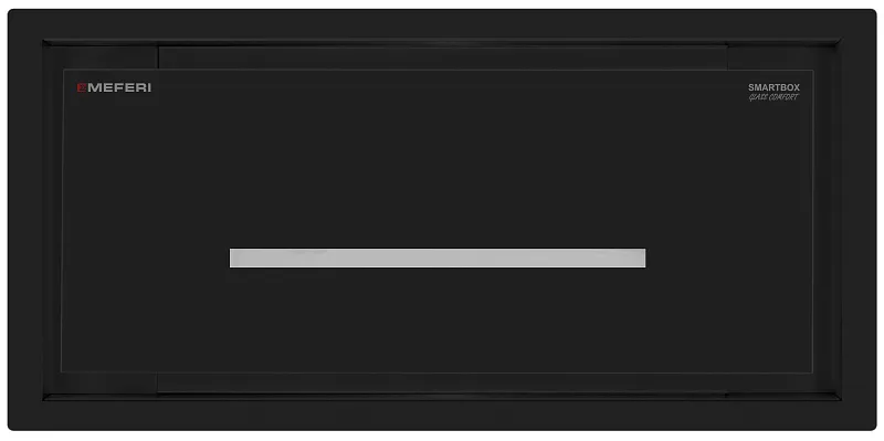 Вытяжка кухонная MEFERI SMARTBOX60BK GLASS COMFORT, 60 см, встраиваемая, стекло, черная, производительность 950 м3/ч, 3 скорости, низкий уровень шума, режимы отвод и рециркуляция, гарантия 3 года
