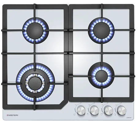 Варочная панель газовая MEFERI MGH604WH GLASS COMFORT