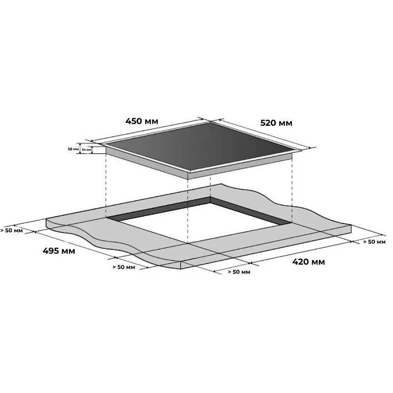 Варочная панель индукционная MEFERI MIH453BK POWER (Модификация 2025 года)