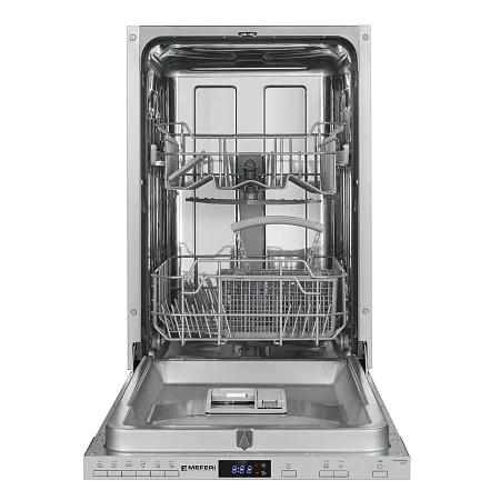 Посудомоечная машина узкая встраиваемая MEFERI MDW4562 LIGHT, 45 см, 9 комплектов посуды, 6 программ, 2 корзины, половинная загрузка, отсрочка, таймер, защита от протечек Посудомоечная машина узкая встраиваемая MEFERI MDW4562 LIGHT, 45 см, 9 комплектов посуды, 6 программ, 2 корзины, половинная загрузка, отсрочка, таймер, защита от протечек