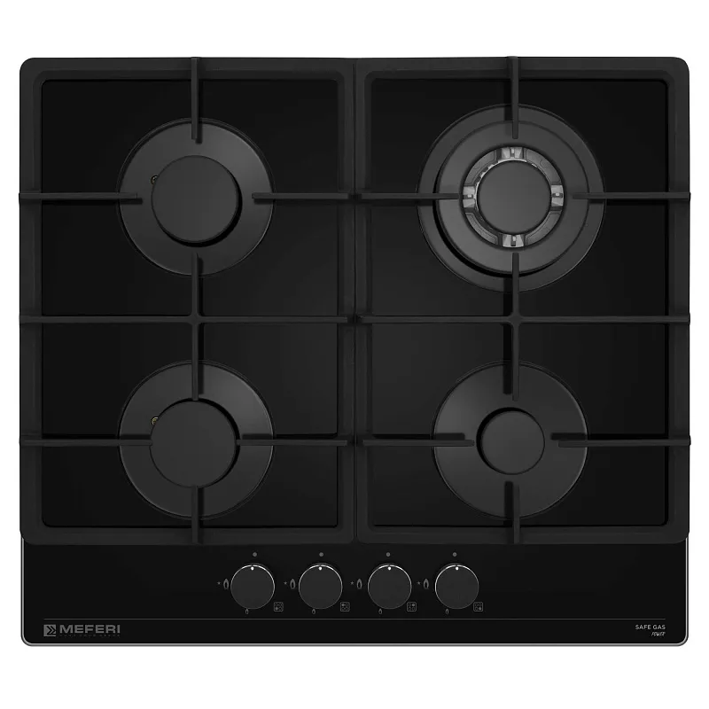 Варочная панель газовая MEFERI MGH604BK GLASS POWER