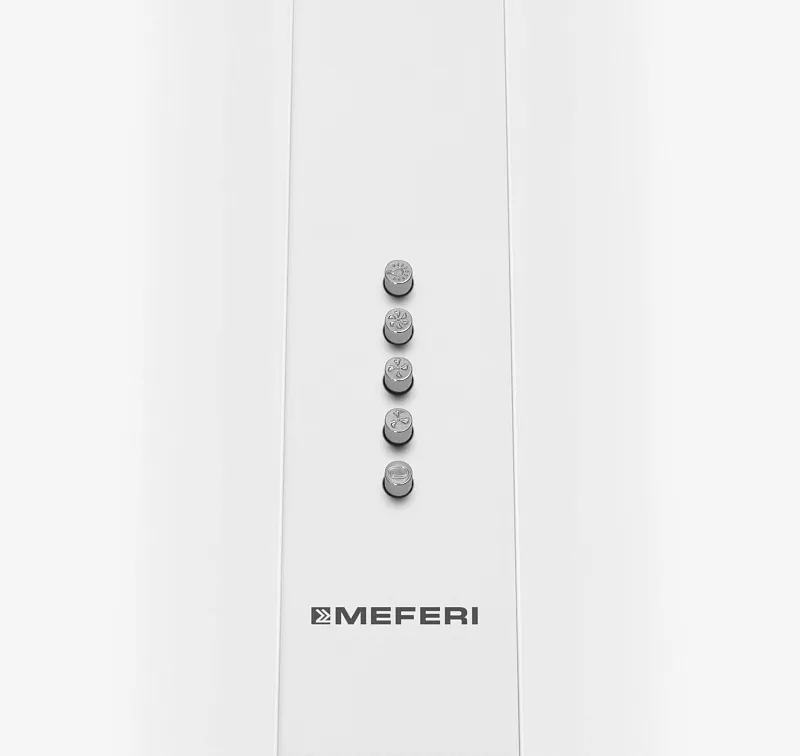 Вытяжка кухонная цилиндрическая настенная MEFERI TUBE40WH POWER, 40 см, белая, производительность 850 м3/ч, 3 скорости, низкий уровень шума, режимы отвод и рециркуляция, гарантия 3 года