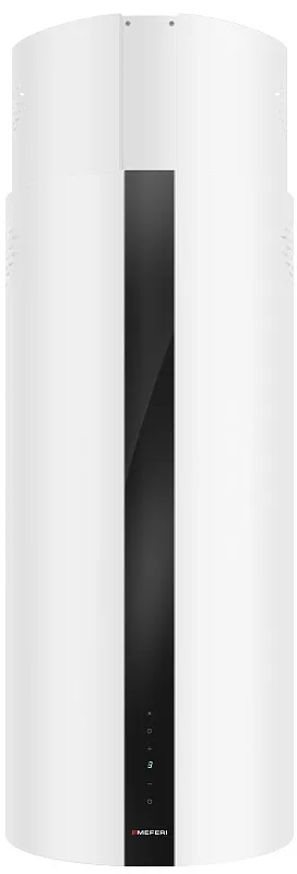 Вытяжка кухонная цилиндрическая островная MEFERI TUBE40WH ISLA COMFORT PLUS, 40 см, белая, производительность 1200 м3/ч, 5 скоростей, режимы отвод и рециркуляция, сенсорное управление, гарантия 3 года