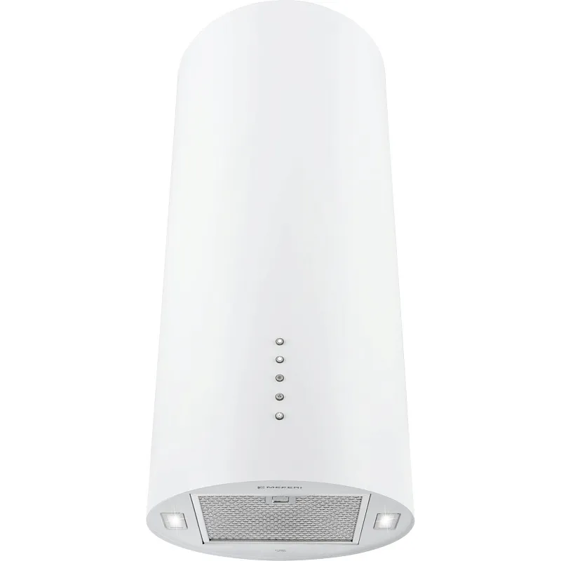 Вытяжка кухонная цилиндрическая пристенная MEFERI TUBE35WH ULTRA, 40 см, белая, производительность 1200 м3/ч, 3 скорости, низкий уровень шума, режимы отвод и рециркуляция, гарантия 3 года