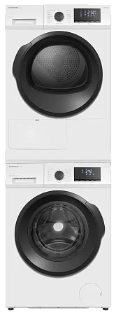 Колонна из стиральной и сушильной машин белая MEFERI MS10WH81 ULTRA