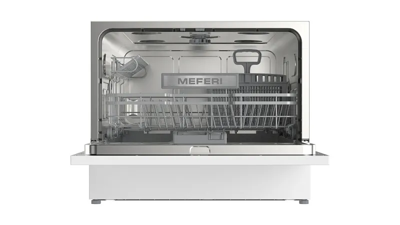Фото posudomoechnaya_mashina_nastolnaya_otdelnostoyashchaya_mdw4581wh_fs_compact_power_ на сайте meferi-home.ru Посудомоечная машина настольная отдельностоящая MEFERI MDW4581WH FS COMPACT POWER - изображение posudomoechnaya_mashina_nastolnaya_otdelnostoyashchaya_mdw4581wh_fs_compact_power_