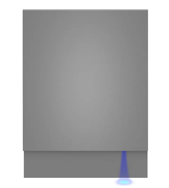 Посудомоечная машина встраиваемая MEFERI MDW6073 COMFORT, 60 см, напольная, 14 комплектов посуды, 7 программ, 3 корзины, автооткрывание, аквастоп, луч на полу, внутренняя подсветка