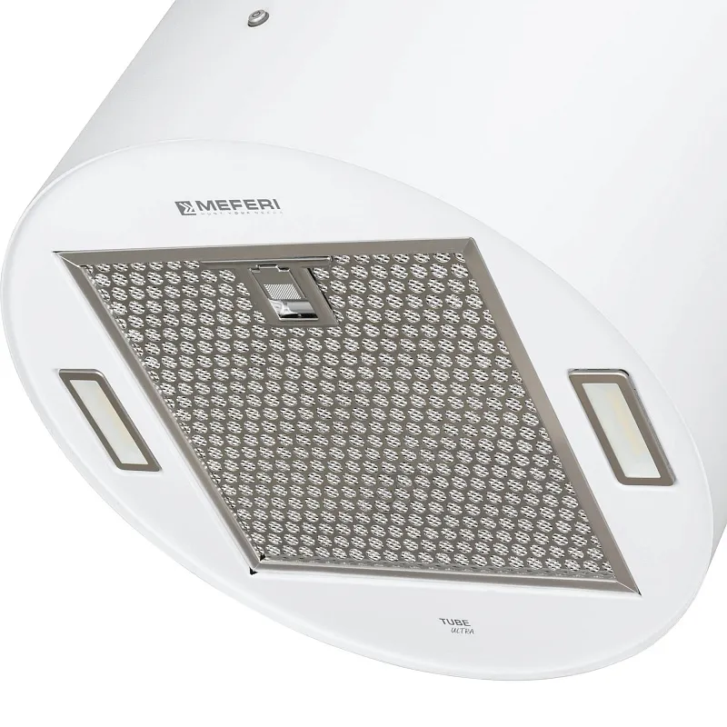 Вытяжка кухонная цилиндрическая пристенная MEFERI TUBE35WH ULTRA, 40 см, белая, производительность 1200 м3/ч, 3 скорости, низкий уровень шума, режимы отвод и рециркуляция, гарантия 3 года