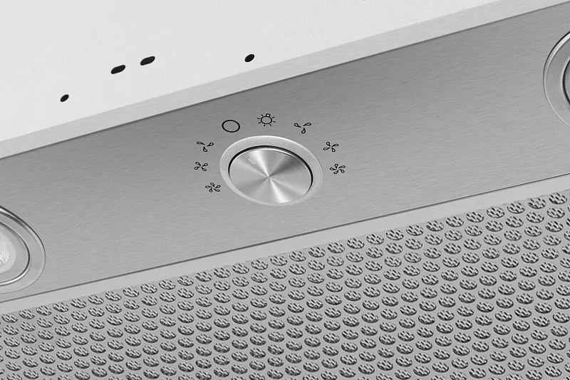 Вытяжка кухонная MEFERI INBOX60IX PUSH COMFORT, 60 см, встраиваемая, нержавеющая сталь, инверторный мотор, производительность 900 м3/ч, 3 скорости, с утапливаемым переключателем, низкий уровень шума, режимы отвод и рециркуляция, гарантия 3 года