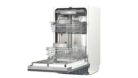 Посудомоечная машина узкая встраиваемая с инвертором MEFERI MDW4593 LUXE, 45 см, 10 комплектов посуды, автооткрывание дверцы, аквастоп, проекция обратного отсчёта времени, внутренняя подсветка, половинная загрузка, таймер Посудомоечная машина узкая встраиваемая с инвертором MEFERI MDW4593 LUXE, 45 см, 10 комплектов посуды, автооткрывание дверцы, аквастоп, проекция обратного отсчёта времени, внутренняя подсветка, половинная загрузка, таймер