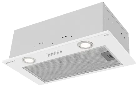 Вытяжка кухонная MEFERI INBOX52WH LIGHT, 52 см, встраиваемая, белая, производительность 650 м3/ч, 3 скорости, низкий уровень шума, режимы отвод и рециркуляция, гарантия 3 года