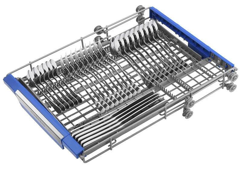 Посудомоечная машина узкая встраиваемая MEFERI MDW4573 COMFORT, 45 см, 10 комплектов посуды, с автооткрыванием, с аквастопом, луч на полу, внутренняя подсветка,отсрочка, таймер