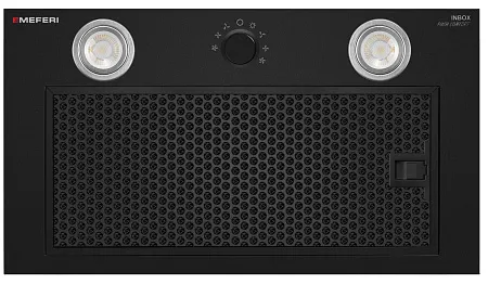 Вытяжка кухонная MEFERI INBOX52BK PUSH COMFORT, 52 см, встраиваемая, черная, производительность 950 м3/ч, 3 скорости, с утапливаемым переключателем, низкий уровень шума, режимы отвод и рециркуляция, гарантия 3 года Вытяжка кухонная MEFERI INBOX52BK PUSH COMFORT, 52 см, встраиваемая, черная, производительность 950 м3/ч, 3 скорости, с утапливаемым переключателем, низкий уровень шума, режимы отвод и рециркуляция, гарантия 3 года