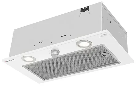 Вытяжка кухонная MEFERI INBOX52WH PUSH COMFORT, 52 см, встраиваемая, белая, производительность 950 м3/ч, 3 скорости, с утапливаемым переключателем, низкий уровень шума, режимы отвод и рециркуляция, гарантия 3 года Вытяжка кухонная MEFERI INBOX52WH PUSH COMFORT, 52 см, встраиваемая, белая, производительность 950 м3/ч, 3 скорости, с утапливаемым переключателем, низкий уровень шума, режимы отвод и рециркуляция, гарантия 3 года