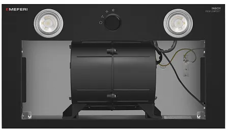Вытяжка кухонная MEFERI INBOX52BK PUSH COMFORT, 52 см, встраиваемая, черная, производительность 950 м3/ч, 3 скорости, с утапливаемым переключателем, низкий уровень шума, режимы отвод и рециркуляция, гарантия 3 года Вытяжка кухонная MEFERI INBOX52BK PUSH COMFORT, 52 см, встраиваемая, черная, производительность 950 м3/ч, 3 скорости, с утапливаемым переключателем, низкий уровень шума, режимы отвод и рециркуляция, гарантия 3 года