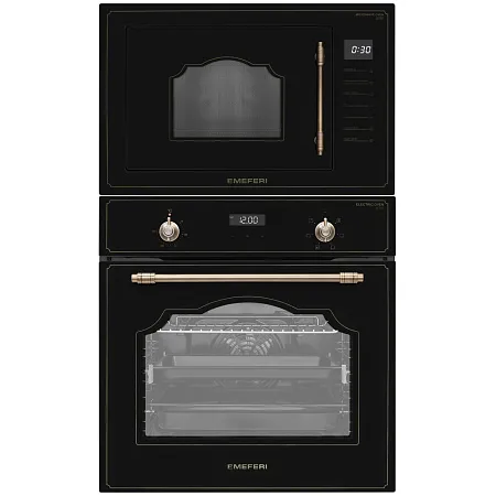 Комплект встраиваемой техники MEFERI 60см черный MS60BK77