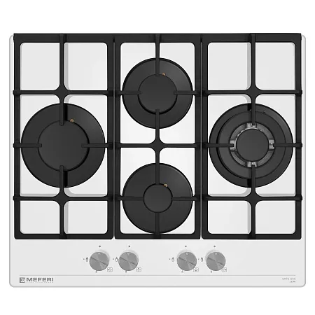 Варочная панель газовая MEFERI MGH604WH GLASS ULTRA Варочная панель газовая MEFERI MGH604WH GLASS ULTRA