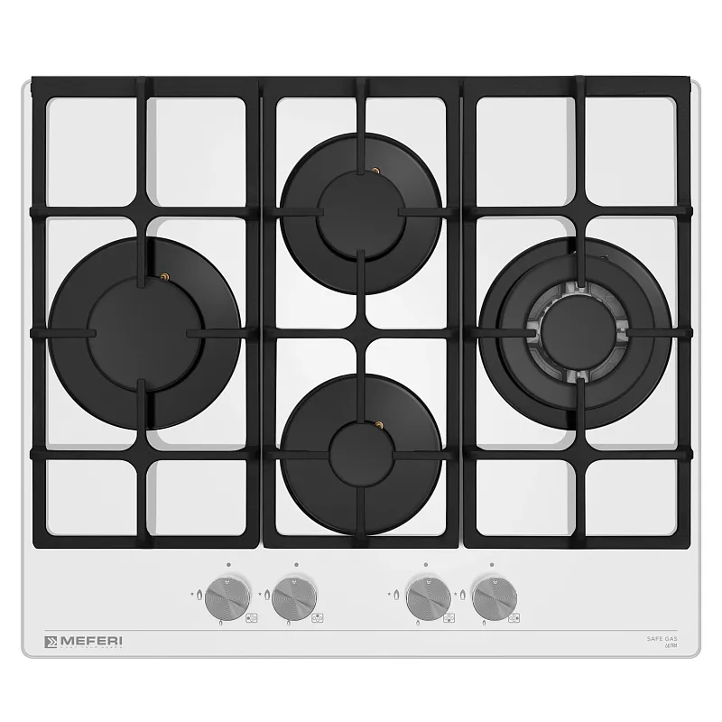 Варочная панель газовая MEFERI MGH604WH GLASS ULTRA