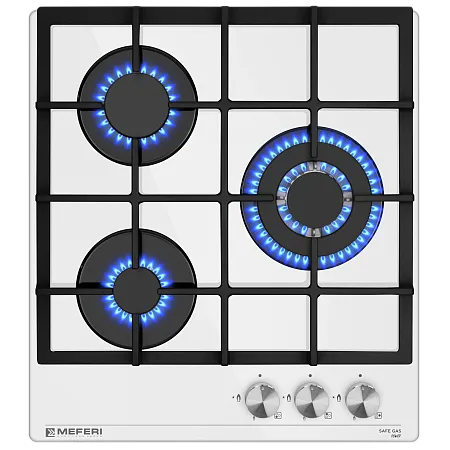 Варочная панель газовая MEFERI MGH453WH GLASS POWER Варочная панель газовая MEFERI MGH453WH GLASS POWER