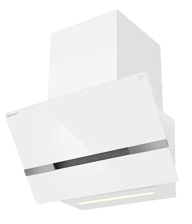 Вытяжка кухонная MEFERI AIRBOX60WH COMFORT PLUS, 60 см, наклонная, белая, стекло, производительность 1200 м3/ч, 3 скорости, низкий уровень шума, режимы отвод и рециркуляция, гарантия 3 года