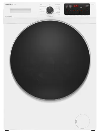 Стиральная машина с инвертором и паром MEFERI MFW091216WH ULTRA отдельностоящая белая, загрузка 9 кг