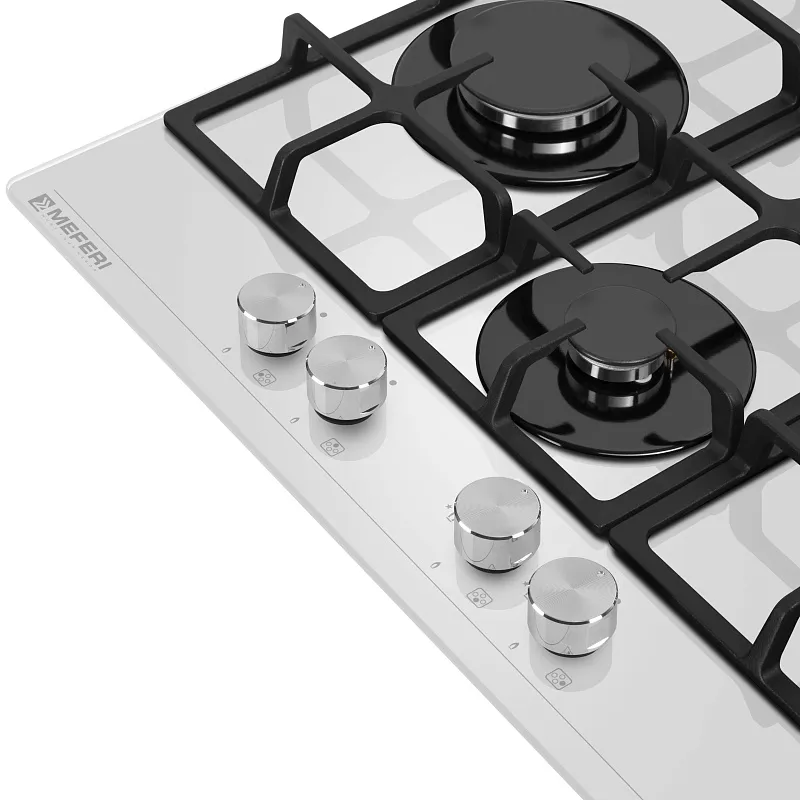 Варочная панель газовая MEFERI MGH604WH GLASS ULTRA