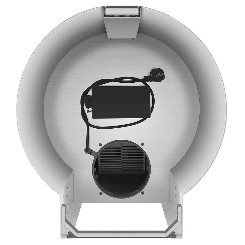 Вытяжка кухонная цилиндрическая настенная MEFERI TUBE40WH COMFORT PLUS, 40 см, белая, производительность 1200 м3/ч, 5 скоростей, низкий уровень шума, режимы отвод и рециркуляция, сенсорное управление, гарантия 3 года