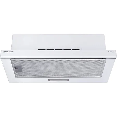 Вытяжка телескопическая кухонная MEFERI SLIDEBOX60WH LIGHT, 60 см, белая, производительность 650 м3/ч, 2 скорости, низкий уровень шума, режимы отвод и рециркуляция, гарантия 3 года Вытяжка телескопическая кухонная MEFERI SLIDEBOX60WH LIGHT, 60 см, белая, производительность 650 м3/ч, 2 скорости, низкий уровень шума, режимы отвод и рециркуляция, гарантия 3 года