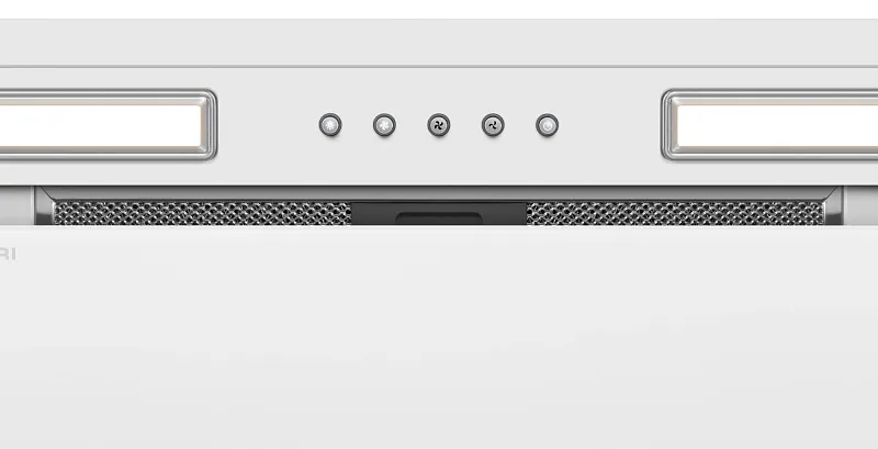 Вытяжка кухонная MEFERI INBOX60WH COMFORT PLUS, 60 см, встраиваемая, белая, производительность 1200 м3/ч, 3 скорости, низкий уровень шума, режимы отвод и рециркуляция, гарантия 3 года