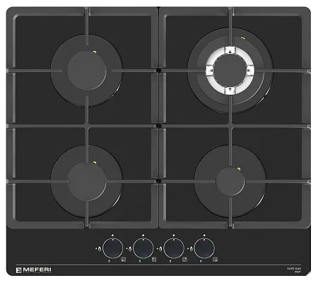 Варочная панель газовая MEFERI MGH604BK GLASS POWER Варочная панель газовая MEFERI MGH604BK GLASS POWER